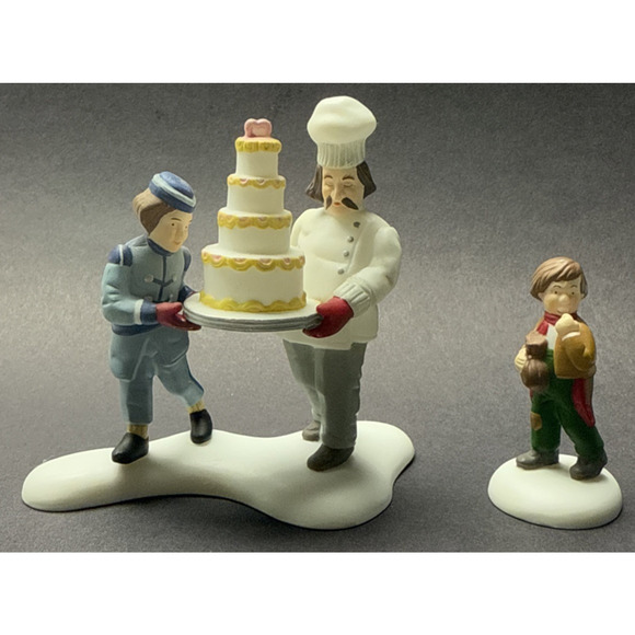 Vintage Set of 2 Dept 56 Christmas In The City Series Excellent Taste No Box - Picture 1 of 9